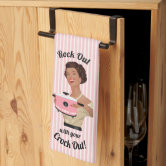 Funny Retro Housewife Towel, Funny Kitchen Towel, Sarcastic