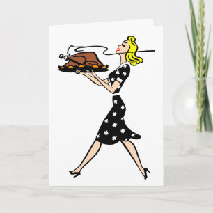 RETRO HOUSEWIFE THANKSGIVING CARDS