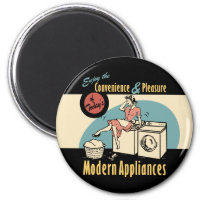 Retro Housewife Washer Dryer Magnet