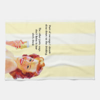 Funny Retro Housewife Towel, Funny Kitchen Towel, Sarcastic