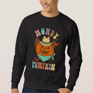 Retro Howdy Pumpkin Fall Autumn Western Halloween Sweatshirt