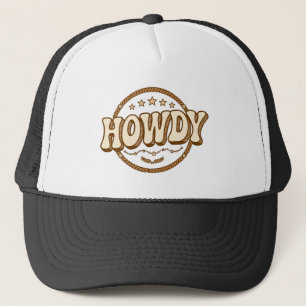 Retro Howdy Western Rope Hat