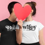 Retro Hubby Wifey Matching Groovy Personalized T-Shirt