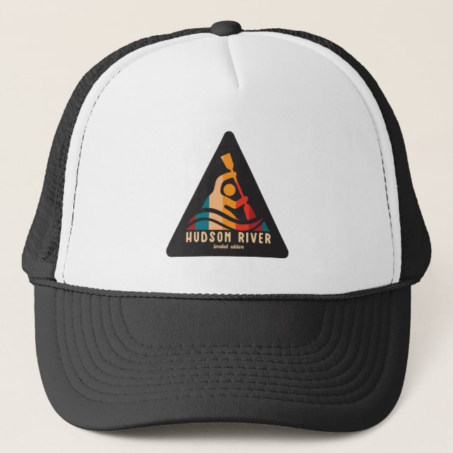 Retro Hudson River Kayaking Trucker Hat (Front)