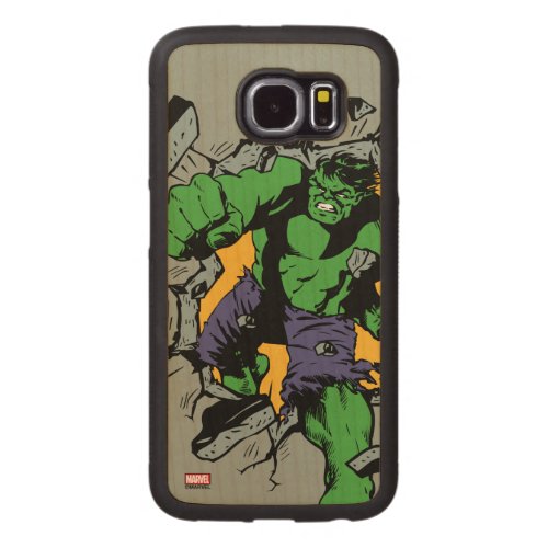 Retro Hulk Smash Carved Wood Samsung Galaxy S6 Case