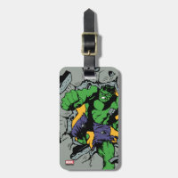 Retro Hulk Smash! Luggage Tag