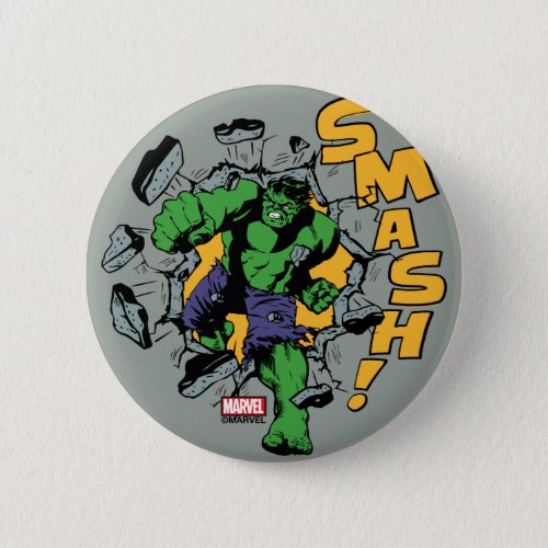Retro Hulk Smash Pinback Button
