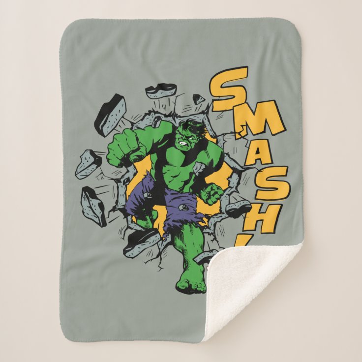 Retro Hulk Smash! Sherpa Blanket Zazzle