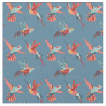 Retro Hummingbird Pattern Fabric