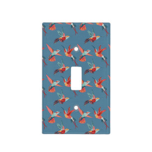 Retro Hummingbird Pattern Light Switch Cover