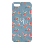 Retro Hummingbird Pattern | Monogram iPhone SE/8/7 Case