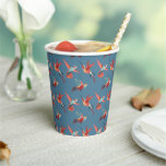 Retro Hummingbird Pattern Paper Cups