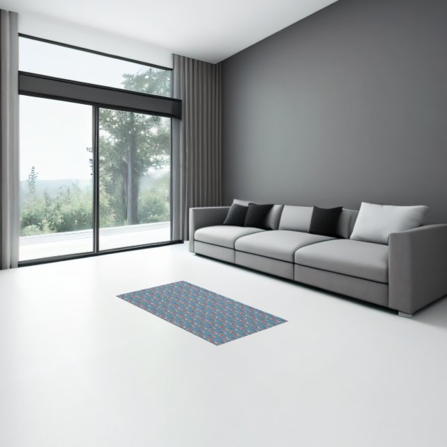 Retro Hummingbird Pattern Rug (Insitu (Indoor 3))