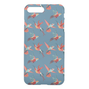 Retro Hummingbird Pattern iPhone 8 Plus/7 Plus Case