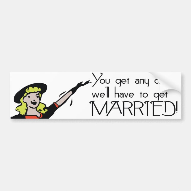 Retro Humor Bumper Sticker (Front)