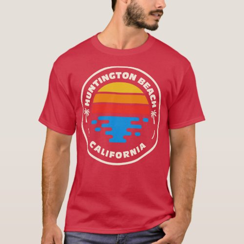 Retro Huntington Beach California Vintage Surfing  T_Shirt
