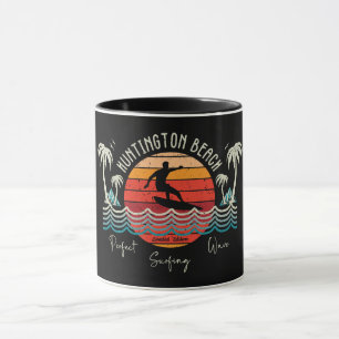 Retro Huntington Beach Surfing Mug