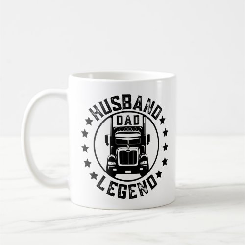 Retro Husband Dad Trucker Legend Coffee Mug