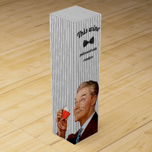 Retro Husband Funny Wine Saying Wine Box