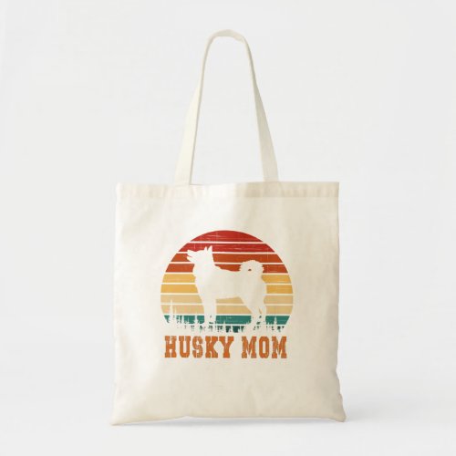Retro Husky Mom Gift Dog Mother Pet Siberian Huski Tote Bag