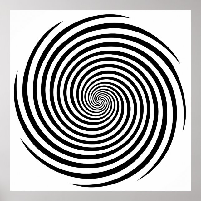Retro Hypnosis Spiral Poster