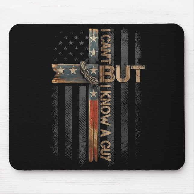 Retro I Can't But I Know A Guy Christian Faith Bel Mouse Pad (Front)