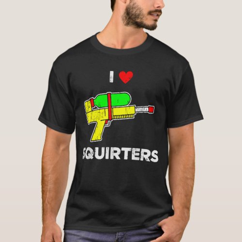 Retro I Heart Squirters Funny I Love Squirters T_Shirt