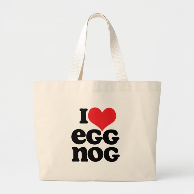 Retro I Love Egg Nog Tote Bag (Front)
