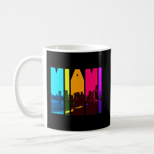Retro I Love Miami Floria Skyline Coffee Mug