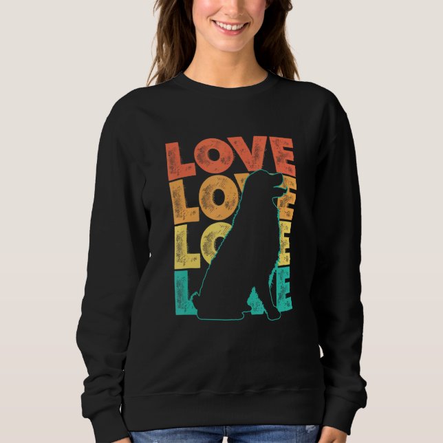 Retro I Love My Bernese Mountain Dog Theme Design Sweatshirt (Front)