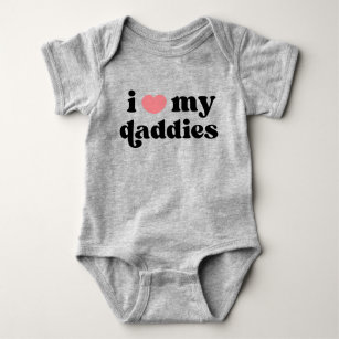 Baby LGBT Bodysuit "I Love My Daddies" Baby grow Vest Gay Pride 