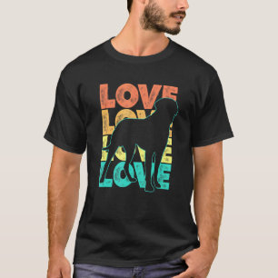 Retro I Love My English Mastiff Dog Theme Design T-Shirt