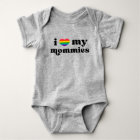 Retro I Love My Mommies Queer Moms Rainbow