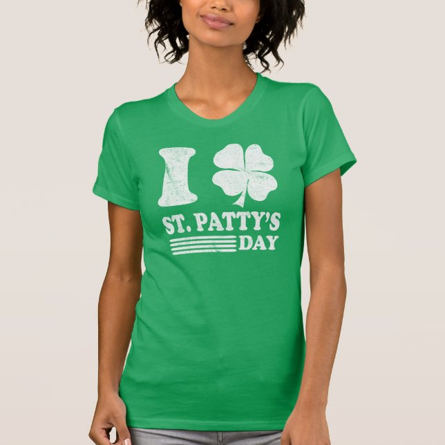 Retro I Love St. Patrick's T Shirt (Front)