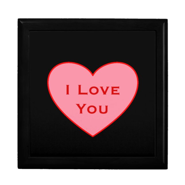 Retro I  Love You Heart Jewelry Box (Front)