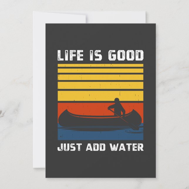 Retro I Need A Good Paddling Kayaking Kayaker Invitation (Front)