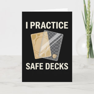 Retro I Practice Safe Decks Construction Trade Card