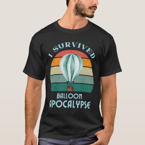 Retro I Survived Chinese Spy Balloon Apocalypse  T_Shirt