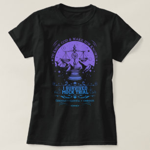 Retro I Survived Mock Trial CC Homeschool  T-Shirt