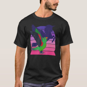 Retro I Winged Unicorn I Screaming Male Eclectus P T-Shirt