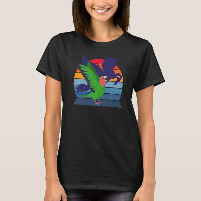 Retro I Winged Unicorn I Screaming Rosy faced Gree T-Shirt (Front)