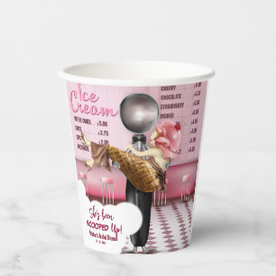 Retro Ice cream Bridal Shower Scooped Up Paper Cups