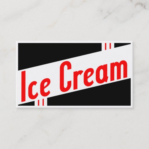 Customizable retro ice cream business card