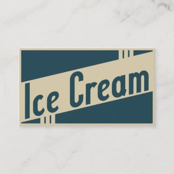 Retro Ice Cream Business Card by asyrum at Zazzle