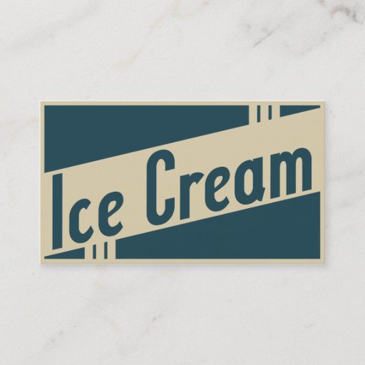 Customizable retro ice cream business card templates