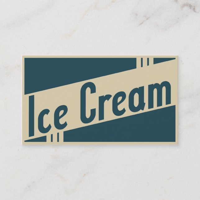 retro ice cream business card (Front)