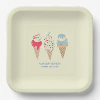 Retro Ice Cream Cone 40th Birthday Custom