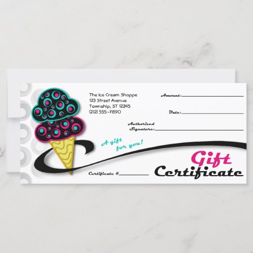 Retro Ice Cream Cone _ Gift Certificates