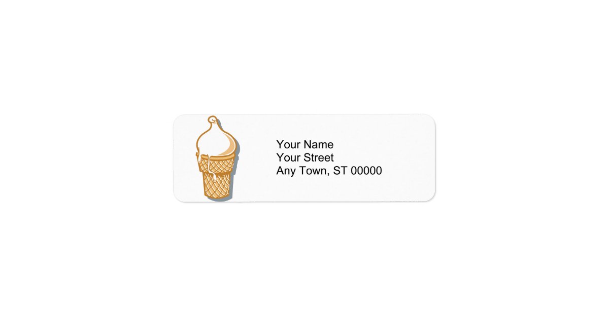 retro ice cream cone label Zazzle