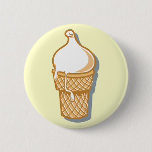 retro ice cream cone pinback button